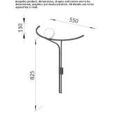 Steel LED wall lamp Burgaw