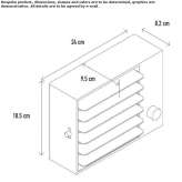 LED wall lamp made of powder-coated steel with a USB port Greytown