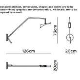 LED wall lamp with a fixed arm Itakyry