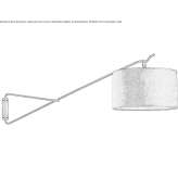 Adjustable iron wall lamp Buxheim