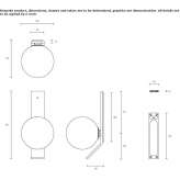 Lampada da parete a LED invetro soffiato e metallo Sojo