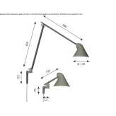 Adjustable aluminum LED wall lamp Rumford