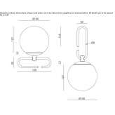 LED wall lamp made of blown glass Klobuky