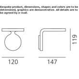 Aluminum wall lamp Merkez