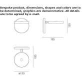 LED spotlight for wall mounting, powder-coated, aluminum Tradate