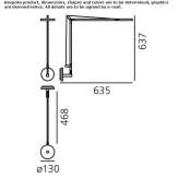 Aluminum LED wall lamp with a swing arm Tradate