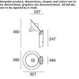 Adjustable wall lamp in ABS and aluminum Ashukino