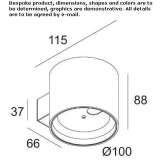 Dimmable LED wall lamp Civesio