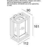 Outdoor LED wall lamp in glass and metal Ostoros