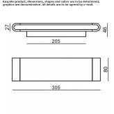 Metal LED wall lamp Nysa