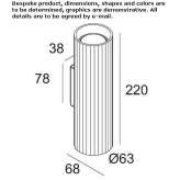 Dimmable, halogen metal wall lamp Maracas