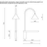 Metalowa lampa ścienna Isili