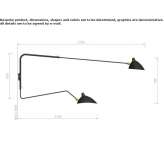 Adjustable metal wall lamp Bernal