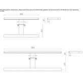 Lampa lustrzana LED z aluminium Adanca