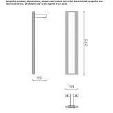 Lampa lustrzana LED ze szkła i aluminium Juist