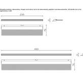 LED mirror lamp made of methacrylate Priocca