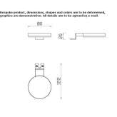 LED mirror lamp made of glass and aluminum Kirkagac