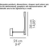 Metal LED wall lamp Mosneni