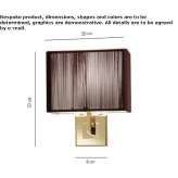 Silk wall lamp with a fixed arm Mazy