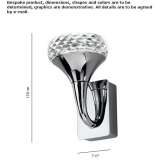 Crystal LED wall lamp Zillmere