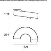 LED wall lamp made of polyethylene Wagrain