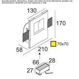 Recessed LED wall lamp Pinzolo