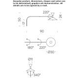 Adjustable aluminum wall lamp Sambek