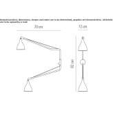 Regulowana stalowa lampa ścienna Punxin