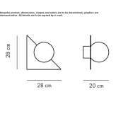 LED wall lamp made of powder-coated steel Pausesti