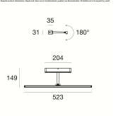 LED wall lamp made of ABS Consdorf