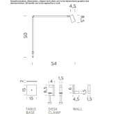 Regulowany aluminiowy kinkiet LED Genc