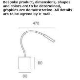 LED wall lamp with a swing arm Aura