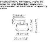 Lampa ścienna z tkaniny Shpola