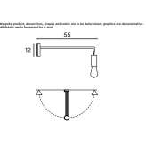 Adjustable wall lamp Tanute