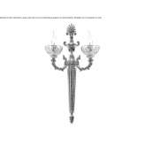 LED wall lamp made of crystal and brass Fleet