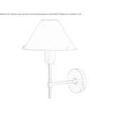 Brass LED wall lamp with fixed arm Corbie