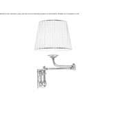 Adjustable LED wall lamp in brass and fabric Portel