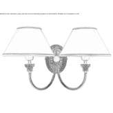 Brass and fabric LED wall lamp with fixed arm Stains