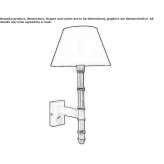 Brass and fabric LED wall lamp with fixed arm Pendik