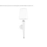 LED wall lamp in fabric and brass Maia