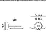 Aluminum LED wall lamp Macamic