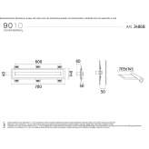 Alumite® and Cristaly® recessed aluminum wall lamp Iasmos