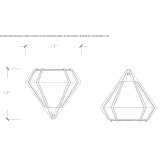 LED wall lamp made of glass and steel Peque