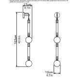 Metal LED wall lamp Conguaco