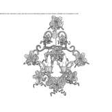 Handmade wrought iron wall lamp Arcelia