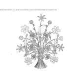Wall lamp in wrought iron and crystal Bravo