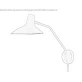 Adjustable metal wall lamp Yffiniac