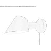 Adjustable aluminum wall lamp with fixed arm Siegburg