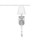 LED wall lamp on a fixed arm with crystals Merlino