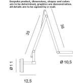 Aluminum LED wall lamp with a swing arm Blatnice